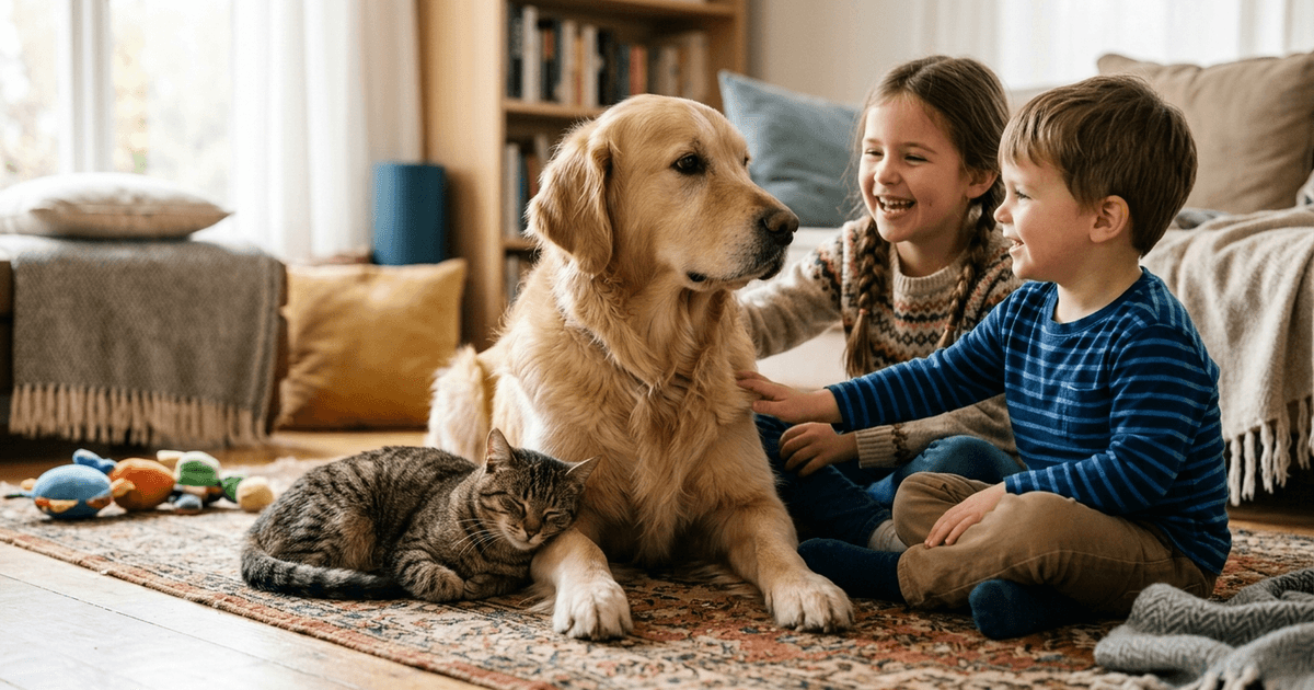 Wie man einen Hund für ein Zuhause mit Katzen und Kindern auswählt – ohne Rätselraten