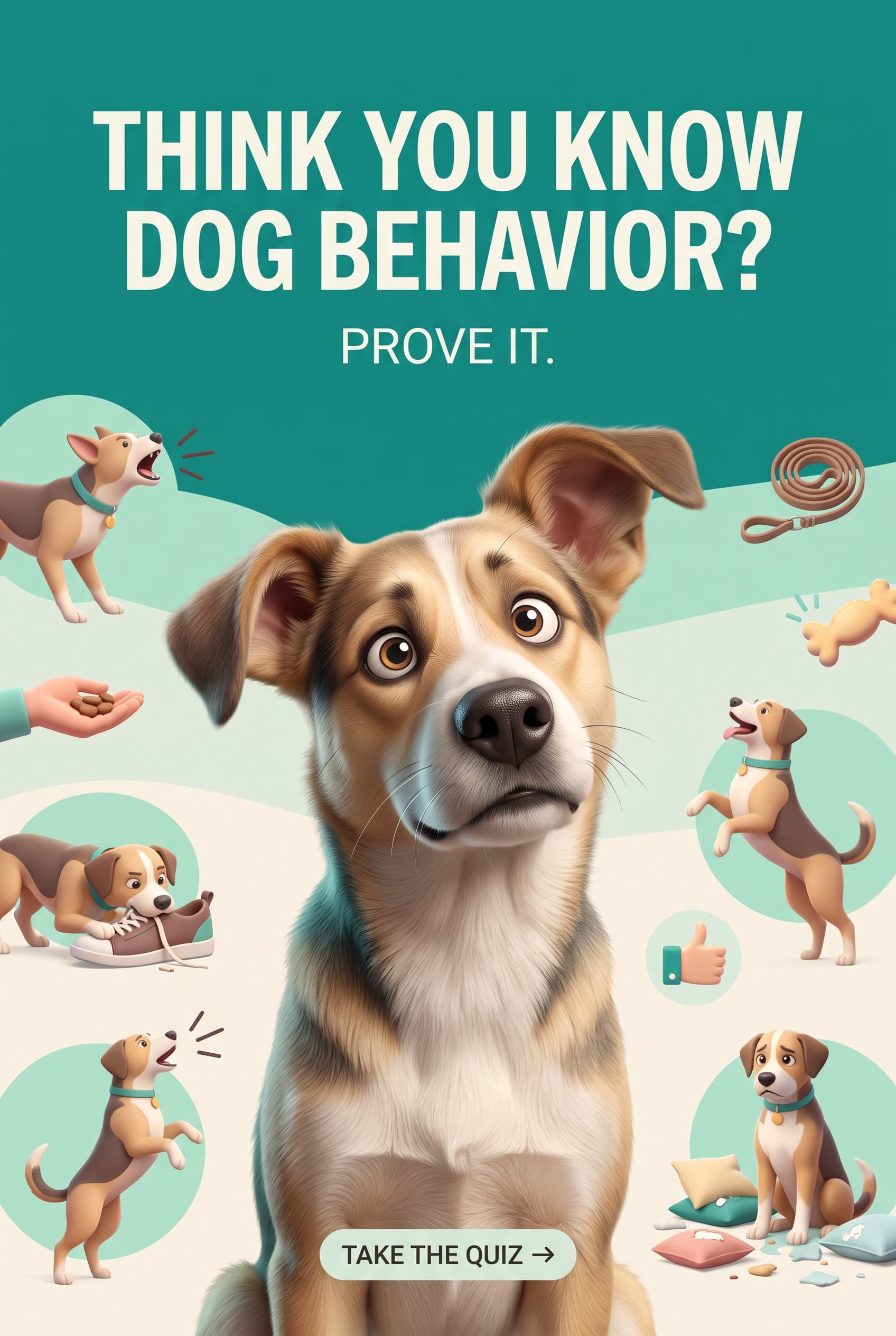 How Well Do You Know Common Dog Behavior Fixes? Take the Quiz — Dog Care · dog quiz illustration