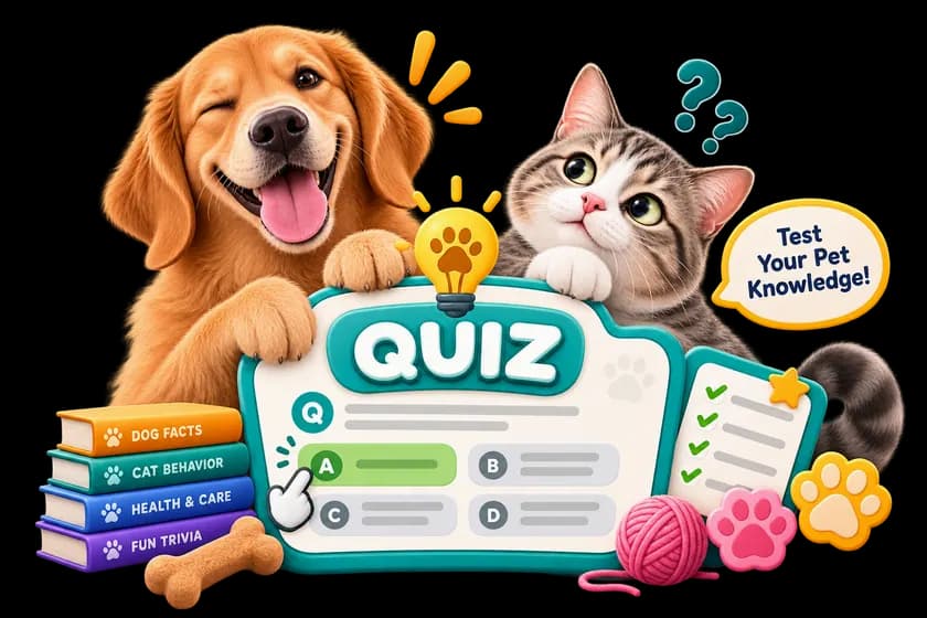 Dogacat Quizzes — Dogacat pet quiz illustration